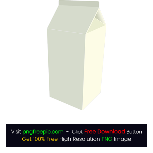 Milk Carton Paper Drink Packaging White Box PNG