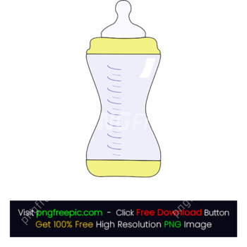 Line Draw Bottle Baby Food Milk Clipart PNG