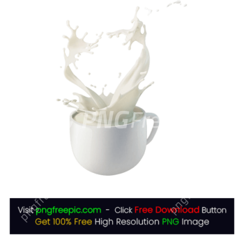 Drop Splash Cup White Milk Cream PNG