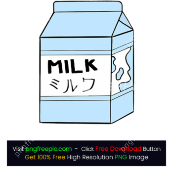 Aesthetic Milk Carton Drawing Clipart Box Container PNG