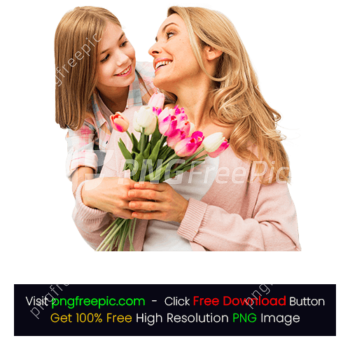 Satisfied Tulips Daughter Mother PNG