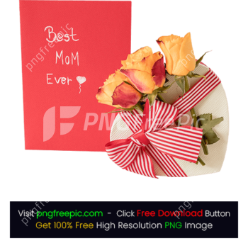 Best Mom Ever Flowers Heart Decorative Wish PNG