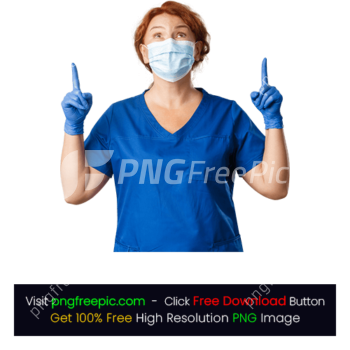 Happy Posing Physician Doctor Nurse Mask Uniform PNG