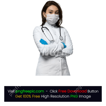 Nurse Doctor Physician Mask Stethosecope Gloves Standing PNG