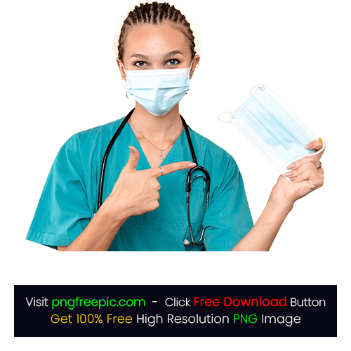 Holding Mask Female Nurse Doctor PNG Health Medi