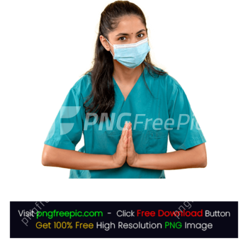 Nurse Doctor Female Uniform Mask Namaste PNG