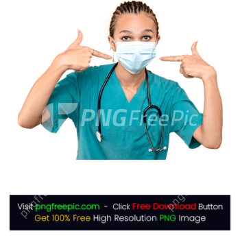 Female Doctor Sterile Protective Mask Stethoscope PNG