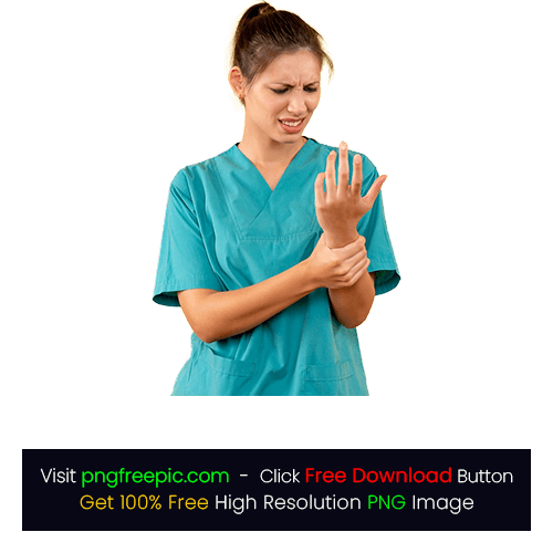 Nurse Female Doctor Medical Shirt Hurt Arm Uniform PNG