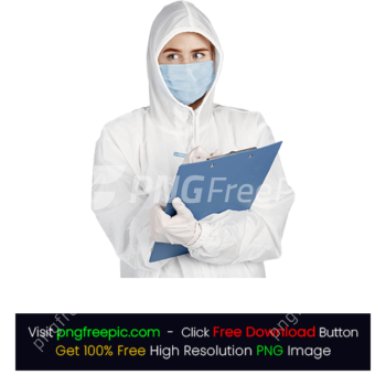 Doctor Medical Mask Protective Suit Nurse PNG Notes
