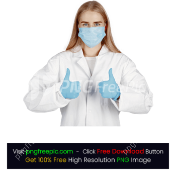 Doctor Medical Mask Isolated White Uniform Gloves PNG