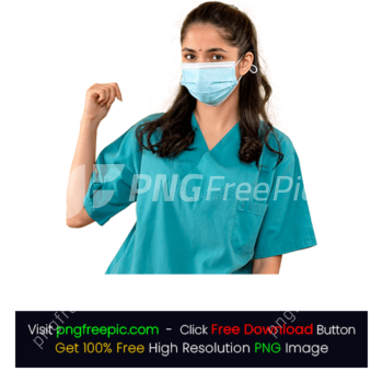 Beautiful Female Doctor Uniform Mask Nurse PNG