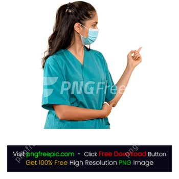 Nurse Uniform Doctor medical Mask Pointing PNG