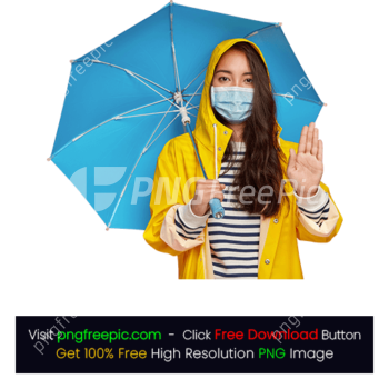 Stop Gesture Pollute Environment Rain Mask Raincoat Umbrella PNG