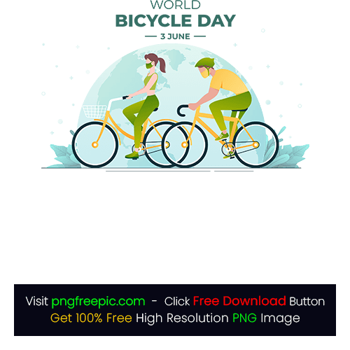 Happy World Bicycle Day PNG