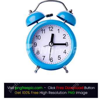 Alarm Clock PNG HD Blue Color