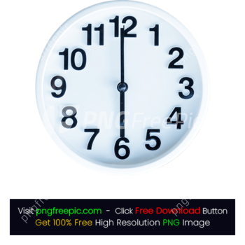 Whitish Wall Clock PNG Modern Analog
