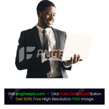 Businessman Corporate Man Using Laptop Working PNG