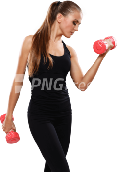 Fitness Sporty Young Woman Jumping PNG - Fitness - Gym Download