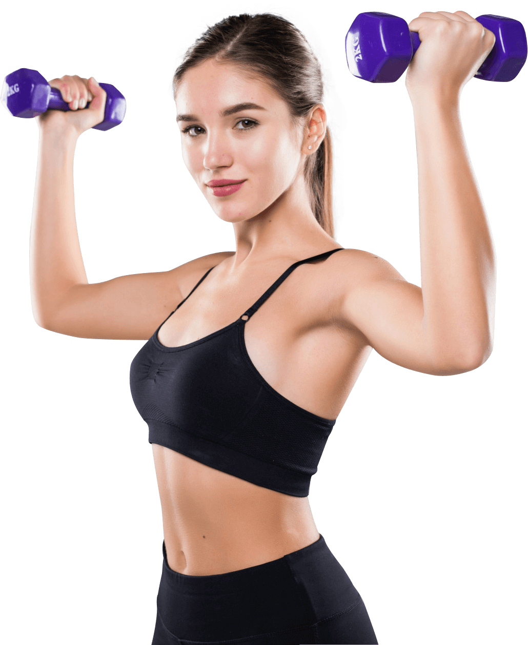 Waist Hands Muscular Woman Workout Dumbbells PNG - Fitness - Gym