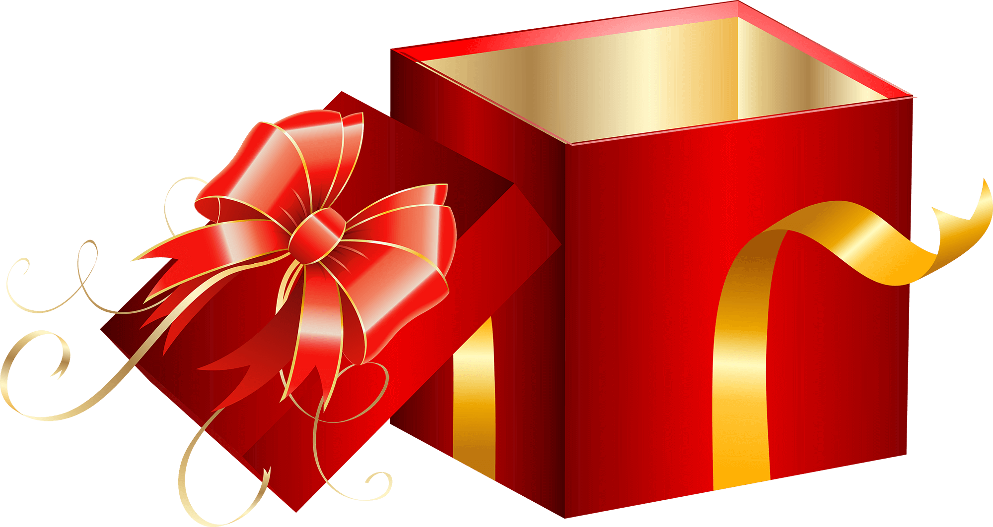 illustration Gift Box Open Vector Ribbon PNG Image