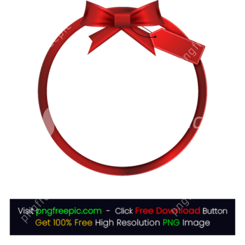 Gift Ribbon Circle Shape PNG