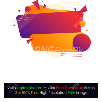 Abstract Lebel Vector Shape PNG