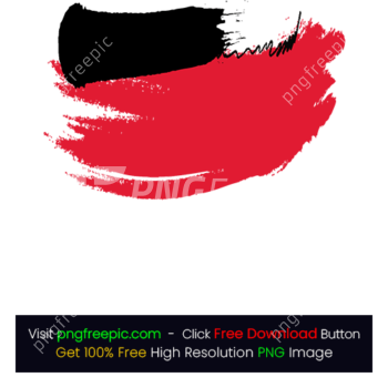 Red Black Brush Shape PNG