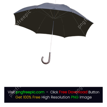 Open Floating Black Color Big Umbrella PNG