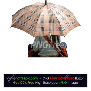 Texture Big Folded Open Umbrella Under Woman PNG