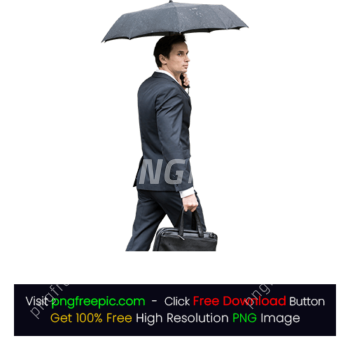 Businessman Bag Monsoon Black Color Umbrella PNG