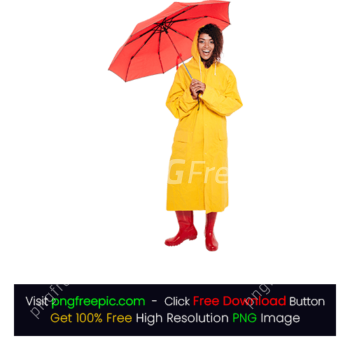 Full Yellow Rain Coat Monsoon Umbrella PNG