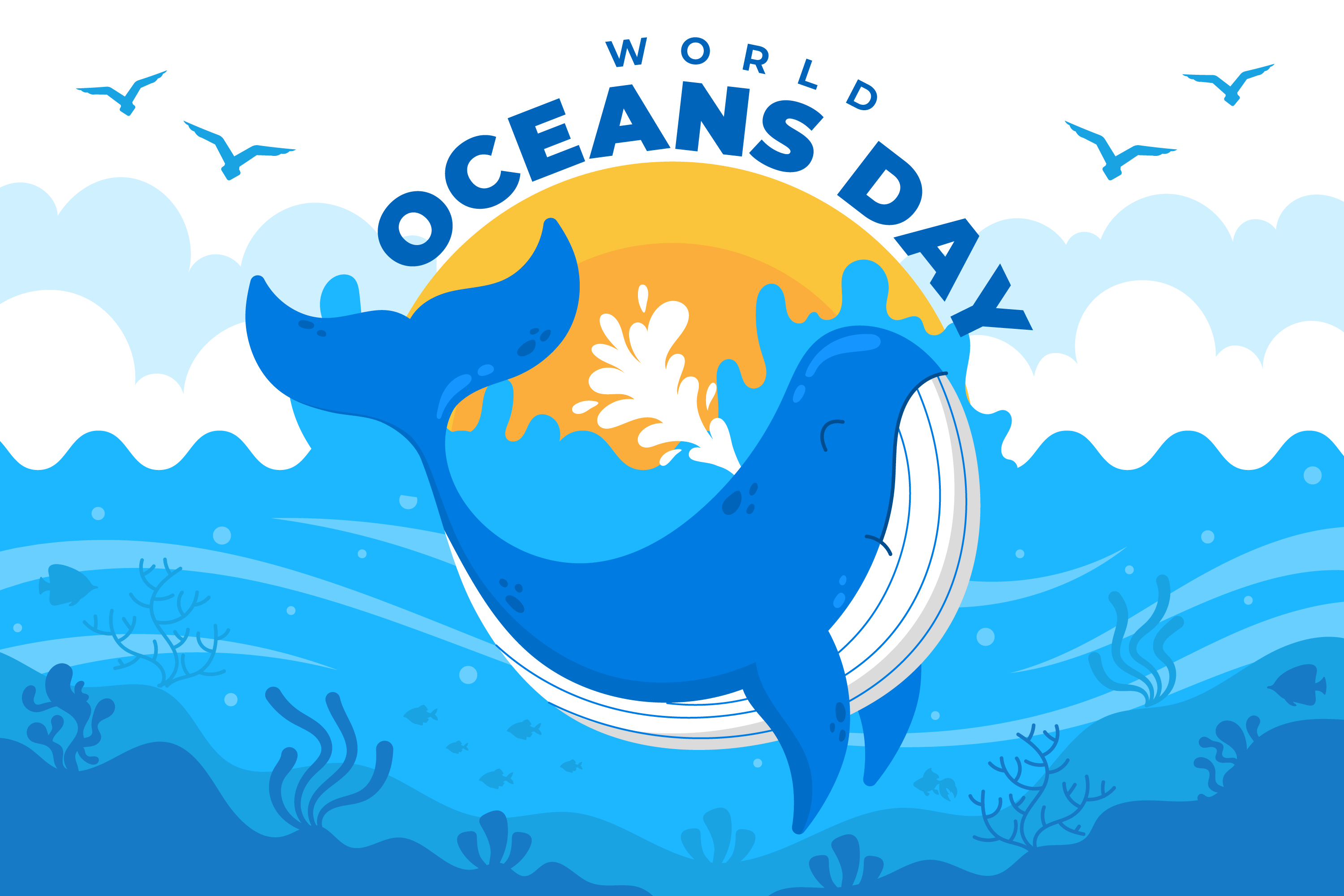 World Oceans Day PNG 8th June Happy World Ocean Day PNG Image