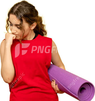Think Yoga Workout Woman Carpet PNG