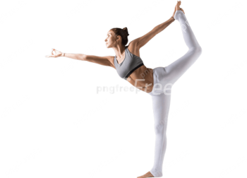 Fitness Yoga Woman Natarajasana Pose PNG