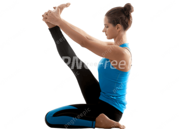 Exercise Girl Stretching Her Leg PNG