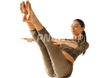 Exercise Woman Practising Yoga PNG