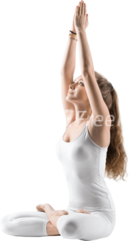 Health Woman Sitting Padmasana Pose Yoga PNG