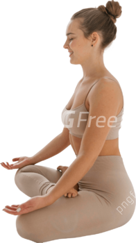 Meditation Side View Woman Exercise PNG