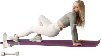 Yoga Lady Dumbbells Water Exercise Fitness PNG