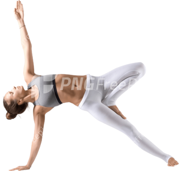 Fitness Yoga Woman Side Plank Pose Meditation PNG