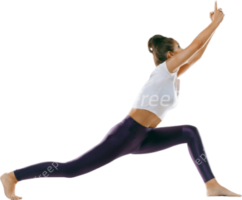 Fitness Yoga Women Practicing Stretching Mats PNG