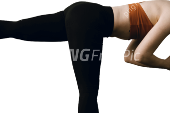 Fitness Closeup Of Warrior 3 Yoga Pose PNG