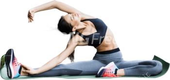 Fitness Woman Stretching Legs Yoga PNG