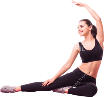 Fitness Woman Yoga Exercise PNG