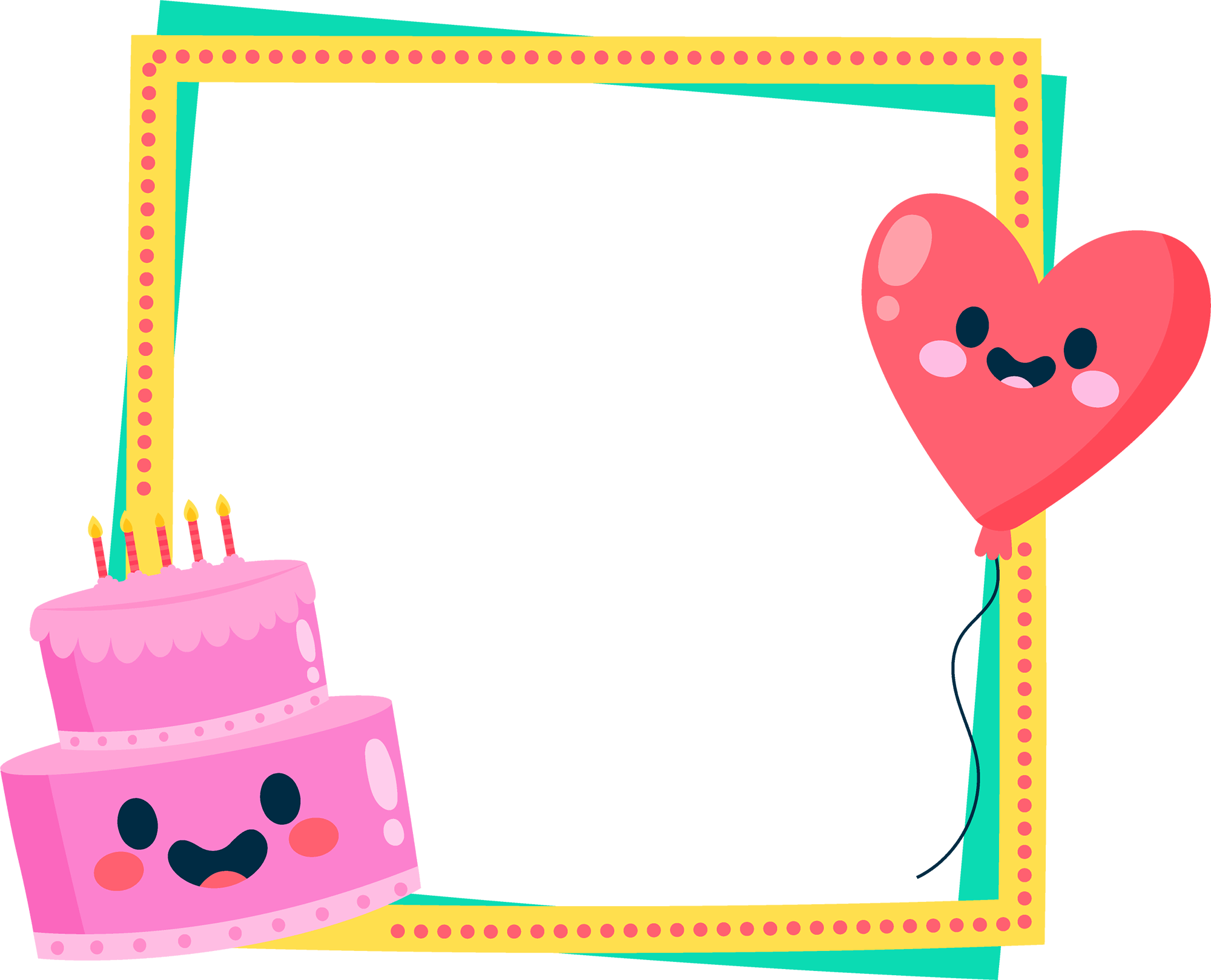 Download Cake Picture Frame Birthday Happy PNG Image High Quality HQ PNG  Image | FreePNGImg