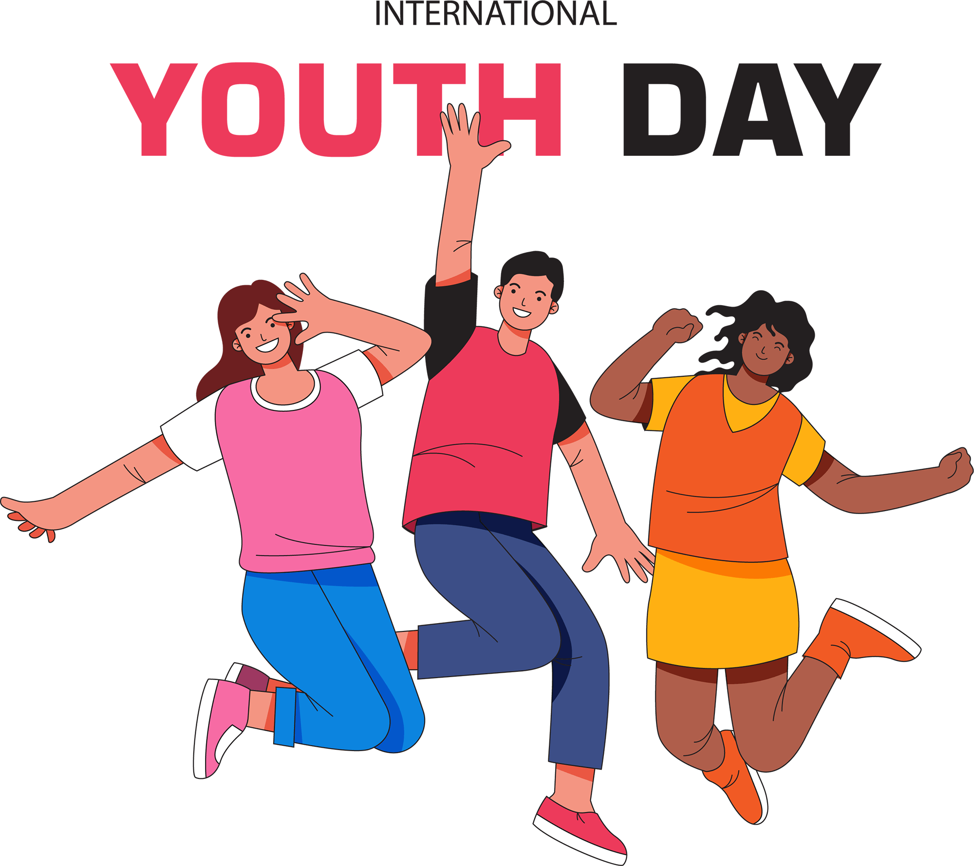 Catholic World Youth Day illustration International Happy Youth Day PNG