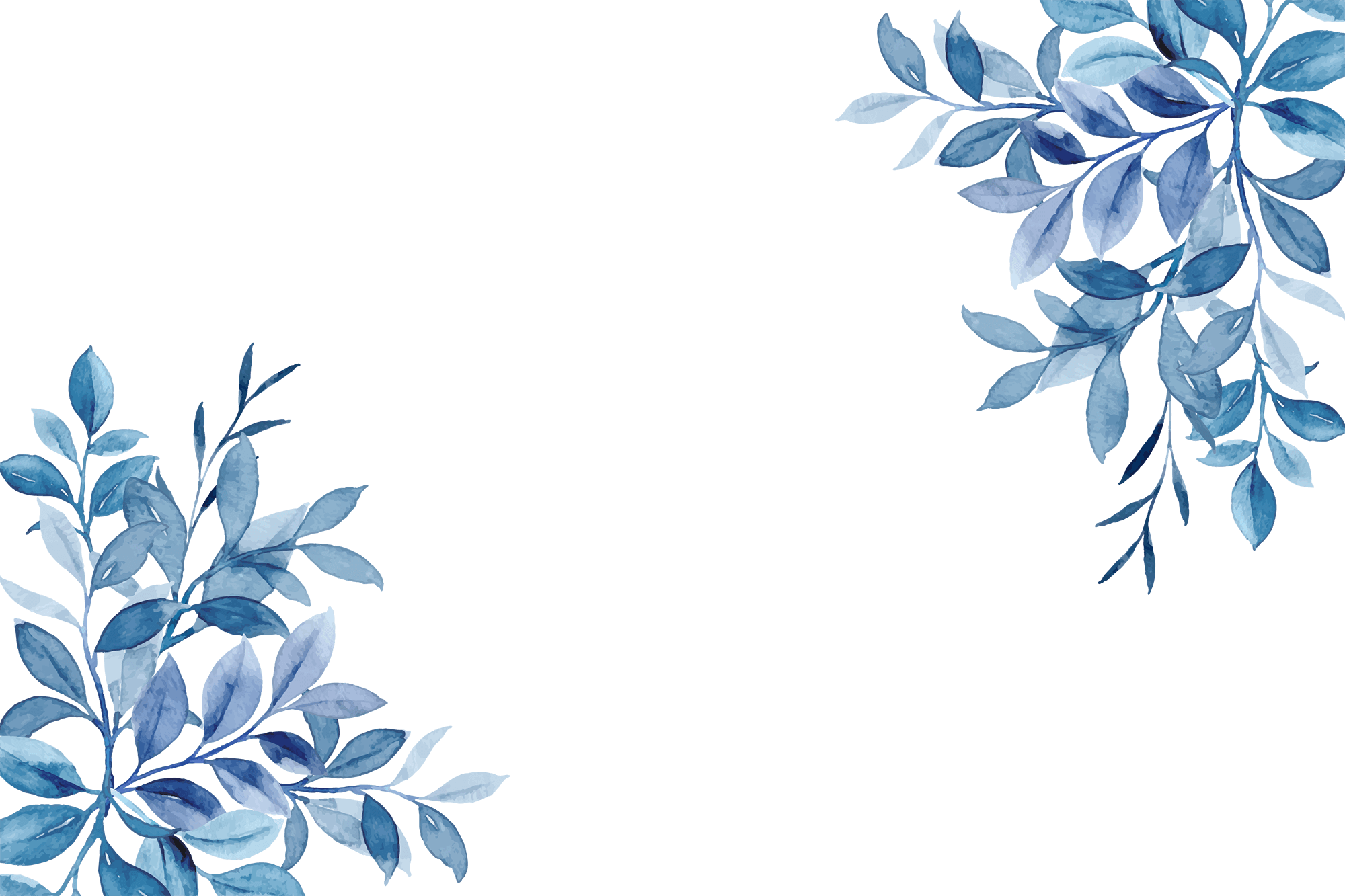 Blue leaves background vector Vector flower PNG image download free
