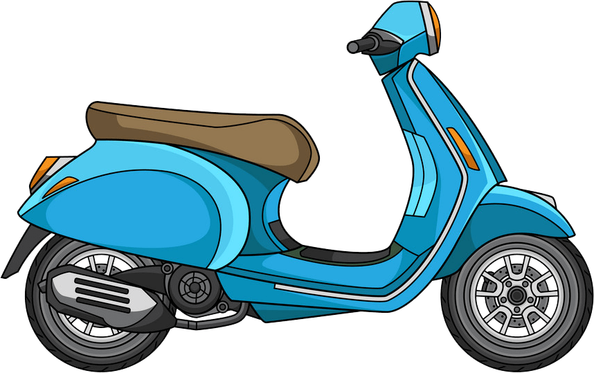 Scooter - motorcycle - vector - png image - Pngfreepic