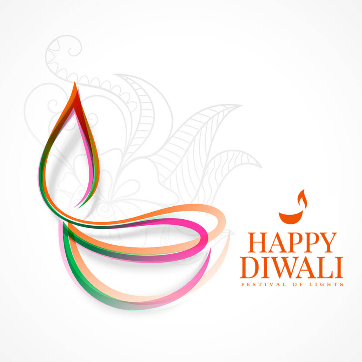 Happy diwali oil lamp abstract banner vector image - Pngfreepic