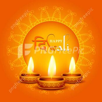 Happy diwali diya rangoli hindi abstract banner design image